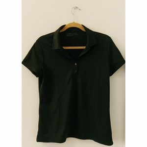 Nike  Golf Black Women's Dri-fit Polo Shirt Size L